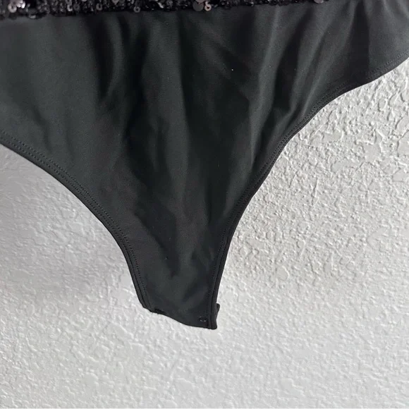 Generation Love Black Sequin Sleeveless Bodysuit Small - Picture 3 of 10